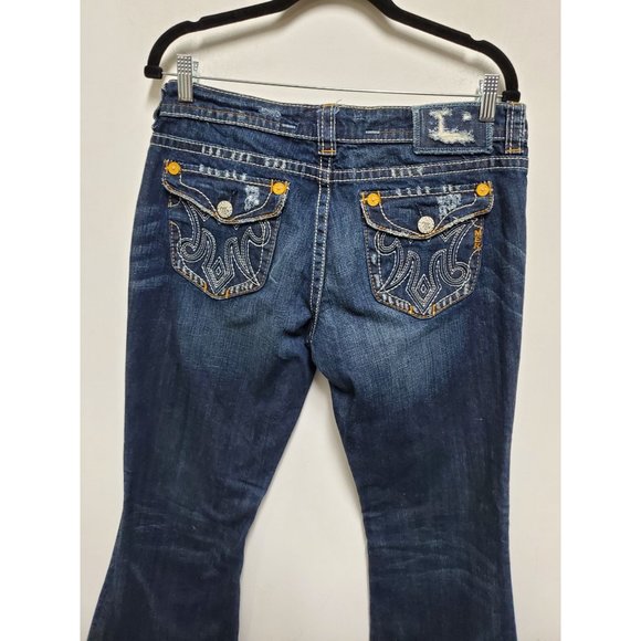 MEK DENIM Oaxaca Boot Cut Jeans Size Distressed - Picture 6 of 8
